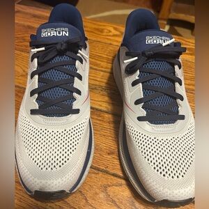 Men’s Skechers Go Run Slip In Navy and Light Gray Shoes
